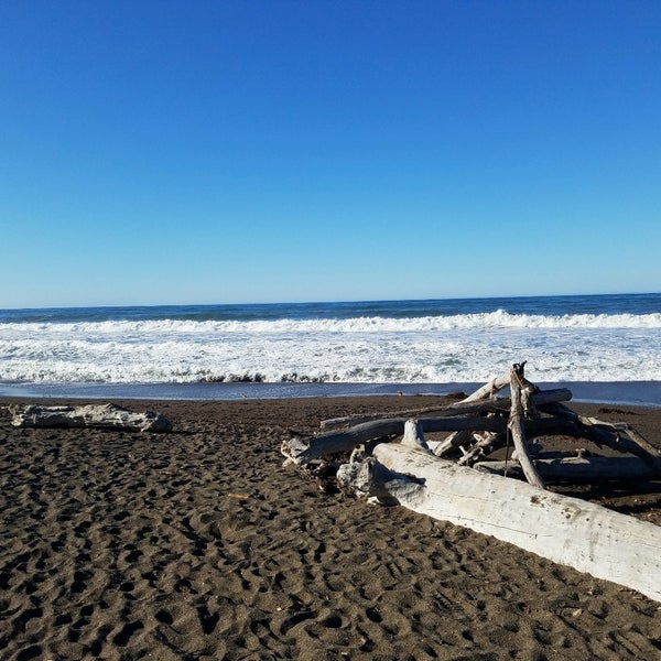 Photo taken at Moonstone Beach by beno h. on 11/26/2020