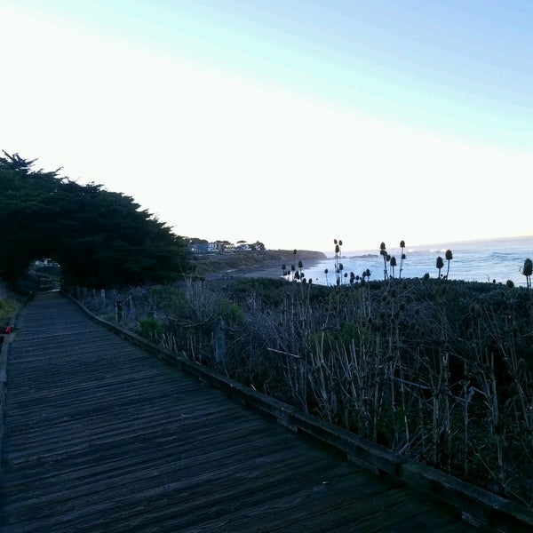 Photo taken at Moonstone Beach by beno h. on 12/21/2020