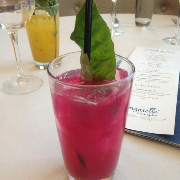 Whether you're at Bagatelle for a wild Saturday night or a boozy Sunday brunch, be sure to order the Remember When cocktail, pictured, or the Girl from Rio cocktail, both made with VEEV.