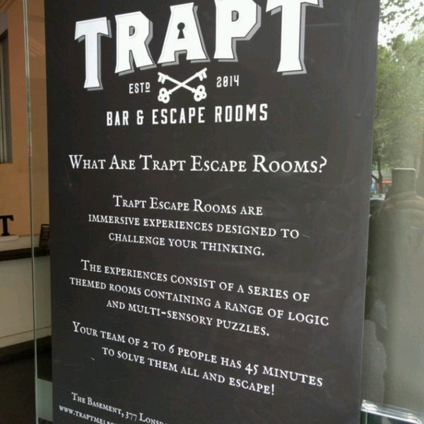 Photo taken at TRAPT Bar &amp; Escape Rooms by Jeffery H. on 4/2/2017