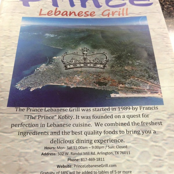 Foto diambil di Prince Lebanese Grill oleh Patrick F. pada 7/12/2013