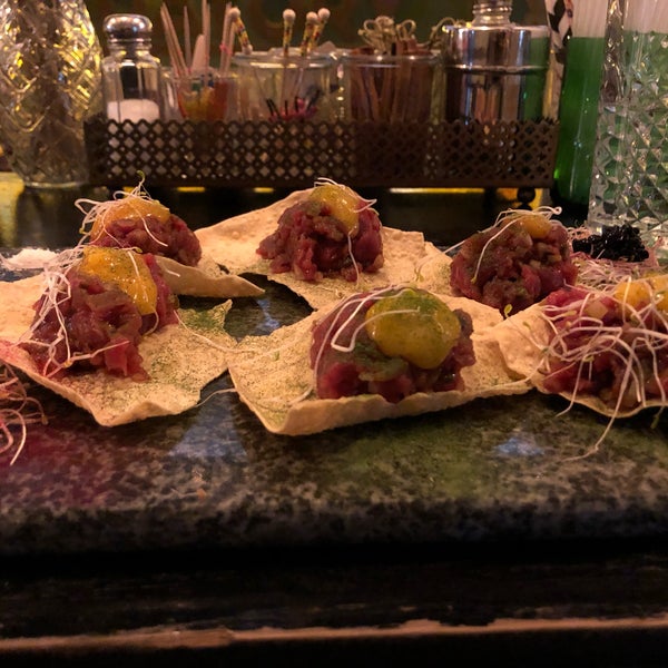 Really creative and intricate cocktails. Also the beef tartare was surprisingly good