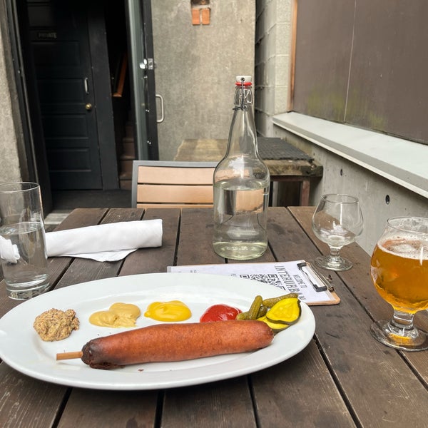 They had a few good beers on the menu—but it was Blind Pig from Russian River and not Pliny. Corn dog and old fashioned were just ok