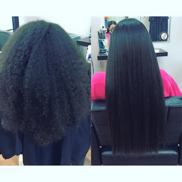 Holy transformation! This was the Saphira straightening system which is an amazing product, it has 26 minerals from the Dead Sea!  ‪#‎straighthairdontcare‬