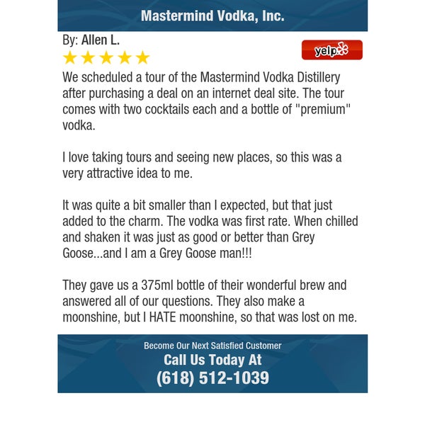 9/6/2016 tarihinde Mastermind Vodka, Inc.ziyaretçi tarafından Mastermind Vodka, Inc.'de çekilen fotoğraf