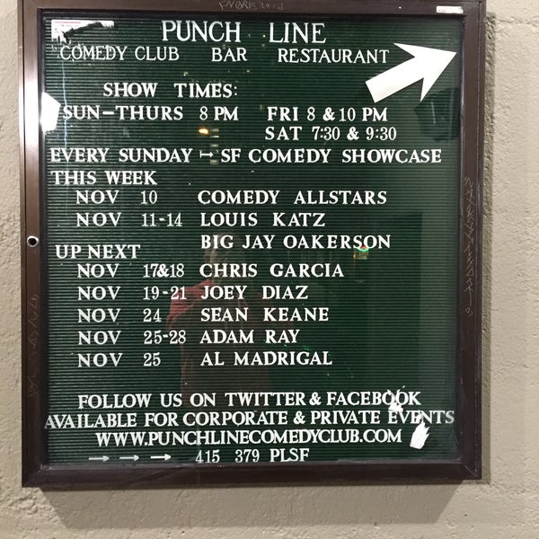 Foto tirada no(a) Punch Line Comedy Club por Andy C. em 11/12/2015