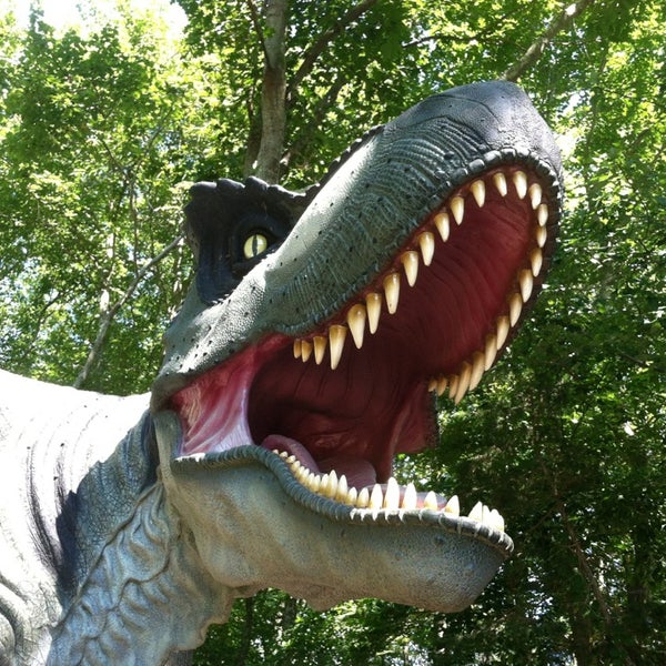 Photo taken at The Dinosaur Place at Nature&#39;s Art Village by Rob G. on 9/7/2013