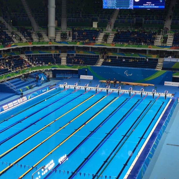 Photo taken at Olympic Aquatics Stadium by Claudia T. on 9/9/2016