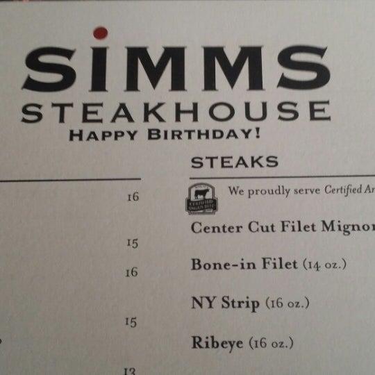 Photo taken at Simms Steakhouse by Clyde N. on 4/3/2014