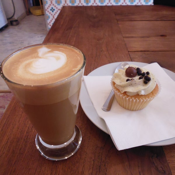 The best coffee I've tried in Vienna and cupcakes so good they made me weak at the knees
