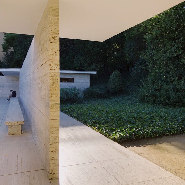 Photo taken at Mies van der Rohe Pavilion by Lorant P. on 12/10/2021