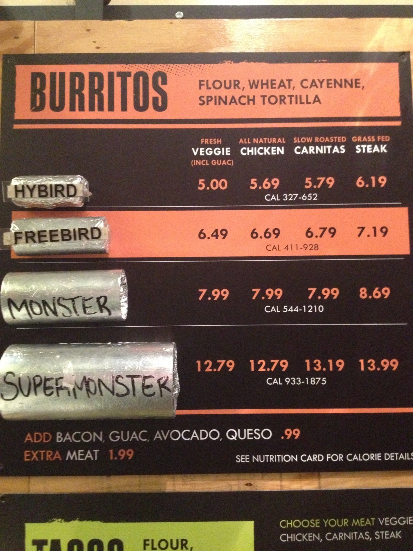 Freebird Burrito Nutrition Info Besto Blog