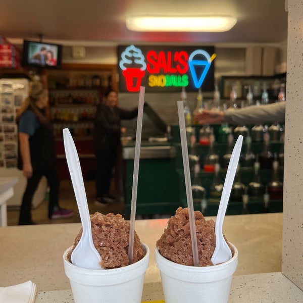 Photo taken at Sal&#39;s Sno-Ball Stand by Rebecca S. on 5/9/2023