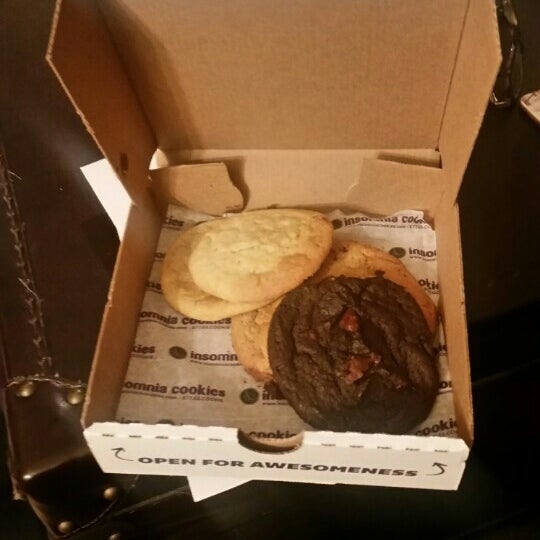 Photo taken at Insomnia Cookies by Sandy P. on 2/2/2016