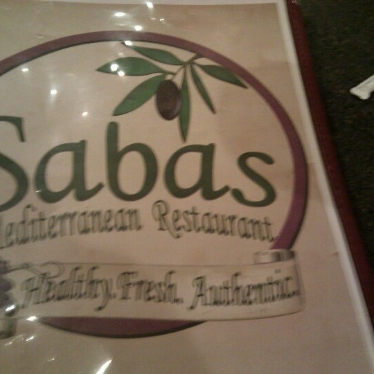Photo taken at Sabas Mediterranean Restaurant by Jake from State Farm on 11/16/2012
