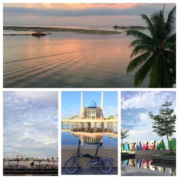 Pantai di barat Makassar ini sudah lama mjd icon & tujuan wisata. Anjungan pantai, mesjid terapung & pisang epe jadi keistimewaan tersendiri. Sunset adl waktu terbaik utk berkunjung #TavelingMakassar