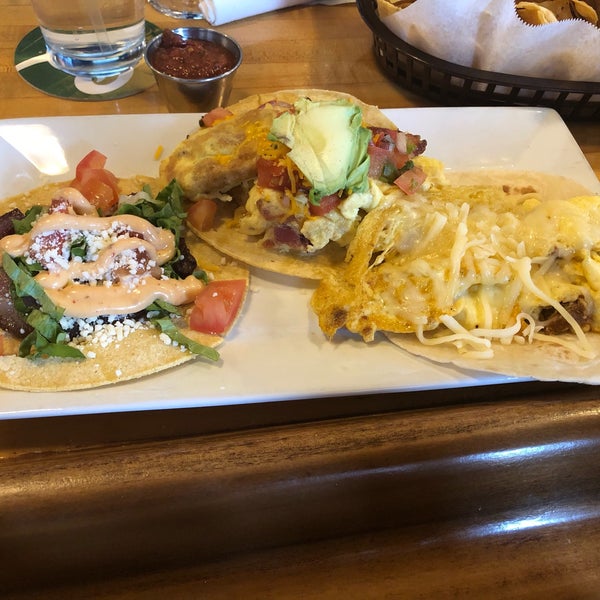 So far I’ve had street tacos and the enchiladas and both were amazing. Their bottomless mimosas are so worth it; they’re not heavy-handed with the orange juice :)
