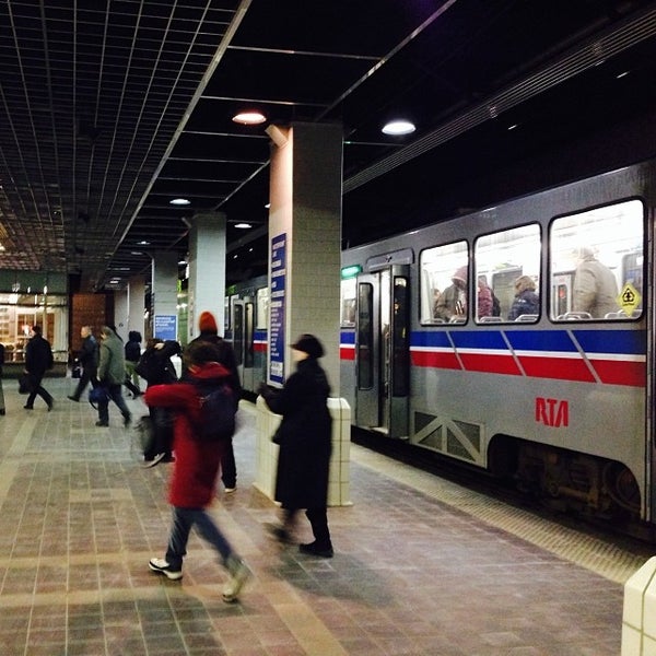 Photo taken at RTA Tower City Rapid Station by Patrick S. on 1/16/2014