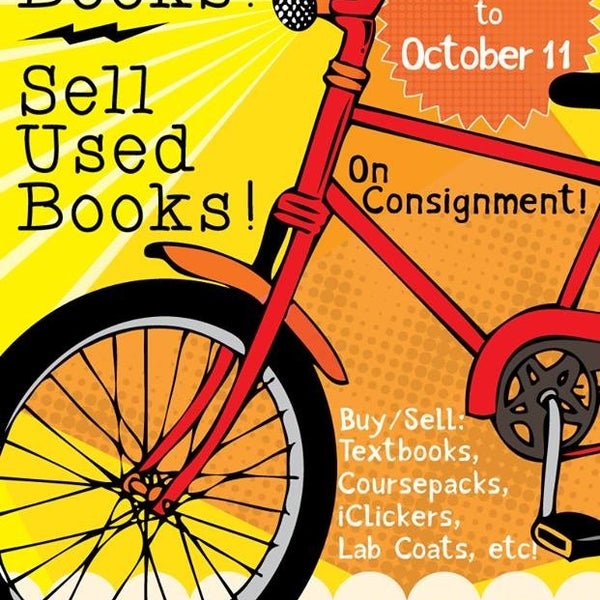 The Fall 2013 consignment period (aka, the window in which you can sell used academic materials) is set! Monday August 19th to Friday October 11th.