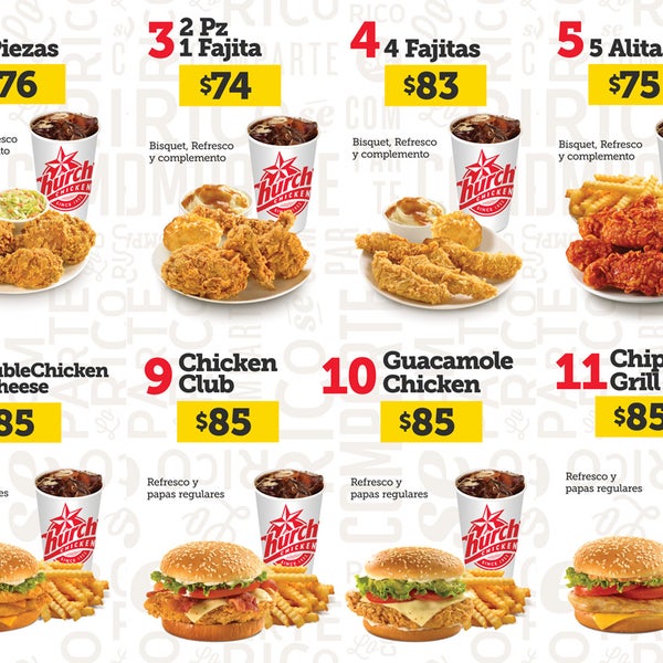 Introducir 45+ imagen pollo church menu Abzlocal.mx