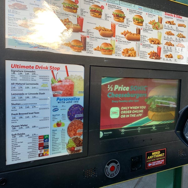 Sonic Menu - Order Online