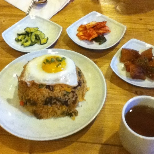 Photo taken at Chili &amp; Sesame Korean Kitchen by Jacqueline Y. on 4/25/2014