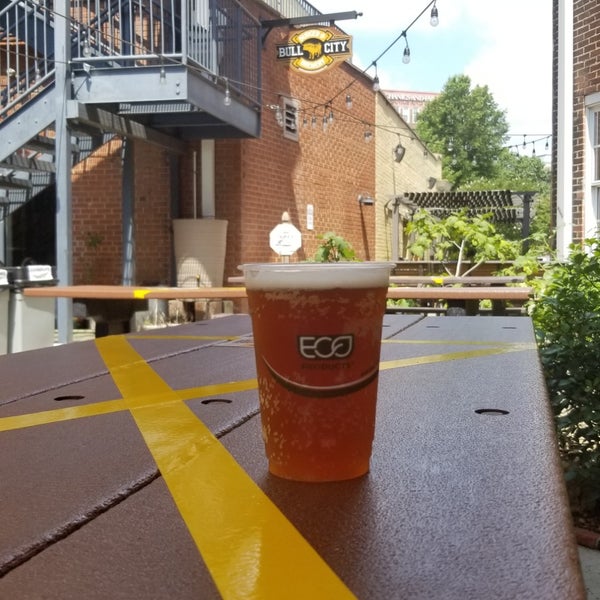 Photo taken at Bull City Burger and Brewery by Angela C. on 6/21/2020