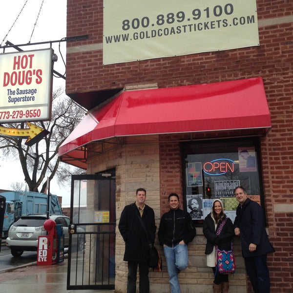 Photo taken at Hot Doug&#39;s by maddie on 4/17/2013
