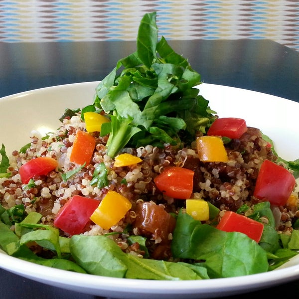 The best coffee in town, with daily food specials. The best service around. Delicious red and white quinoa salad.