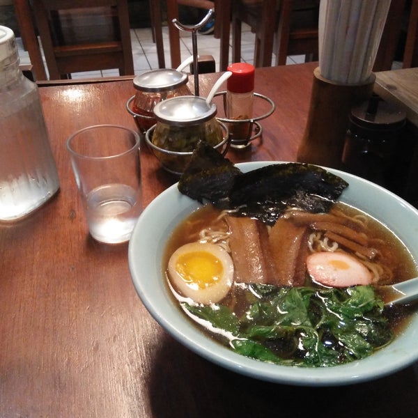 Shoyu Ramen had funny and tough enjoyable noodles and the beef was unusually good! Veggies were fairly minimal but fresh. My favorite ingredient was their tasty egg though I wish they'd give more.