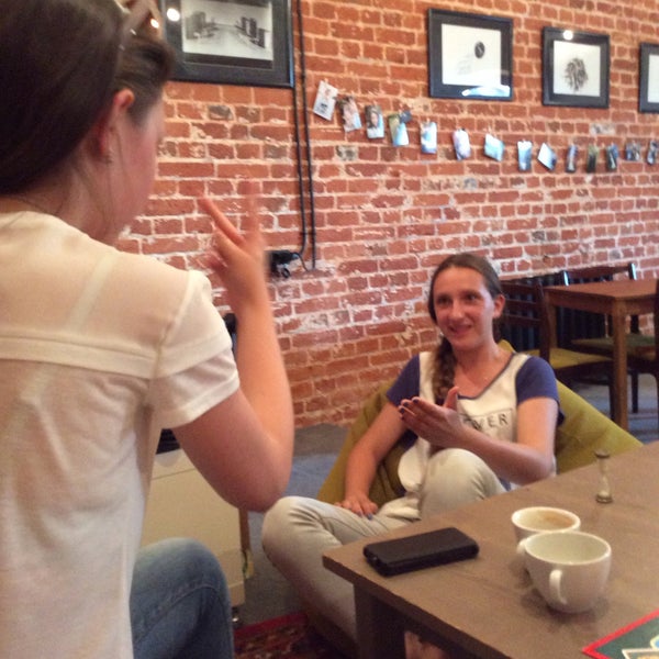 7/6/2015 tarihinde Alla M.ziyaretçi tarafından Coworking &amp; Time Cafe Tsiolkovsky'de çekilen fotoğraf