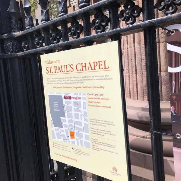 รูปภาพถ่ายที่ St. Paul&#39;s Chapel โดย Craig M. เมื่อ 9/13/2019