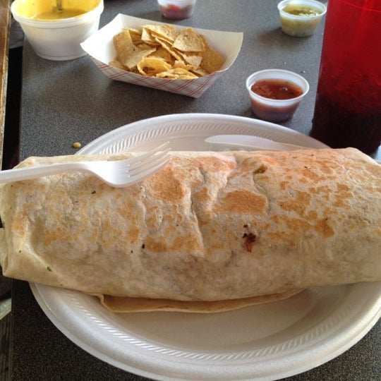Get the Chuck Norris burrito - but be warned, this is a burrito only Chuck Norris can finish in one sitting.