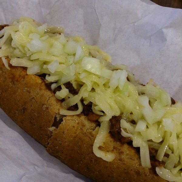Photo taken at Gourmet Hotdog Cafe by KaZ on 12/11/2014