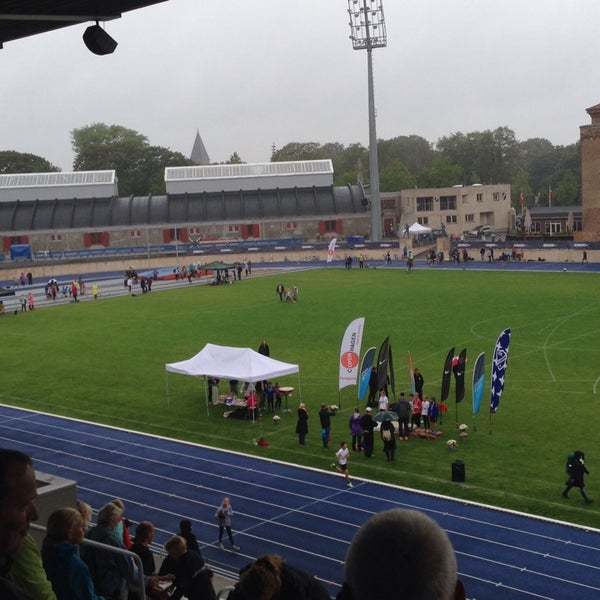 Photo taken at Østerbro Stadion by Ronny K. on 8/17/2014