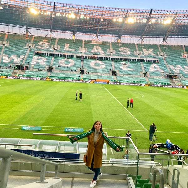 Photo taken at Stadion Wrocław by Adéla L. on 9/21/2019