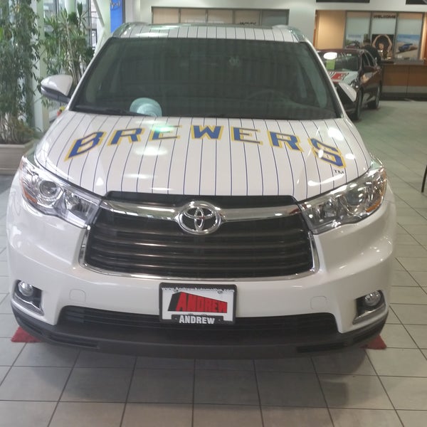 We have spring fever for Brewers baseball! Pictured is the 2016 Toyota Highlander that will be displayed at Miller Park.