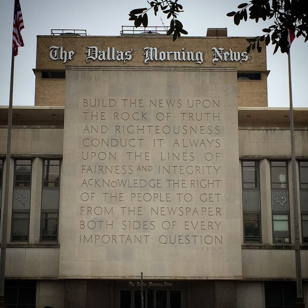 Photo taken at The Dallas Morning News by Michael S. on 12/4/2014
