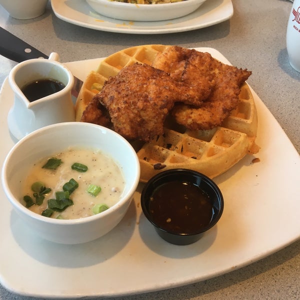 Amazing chicken and waffles. Old school diner setting but the food is excellent and all locally sourced.