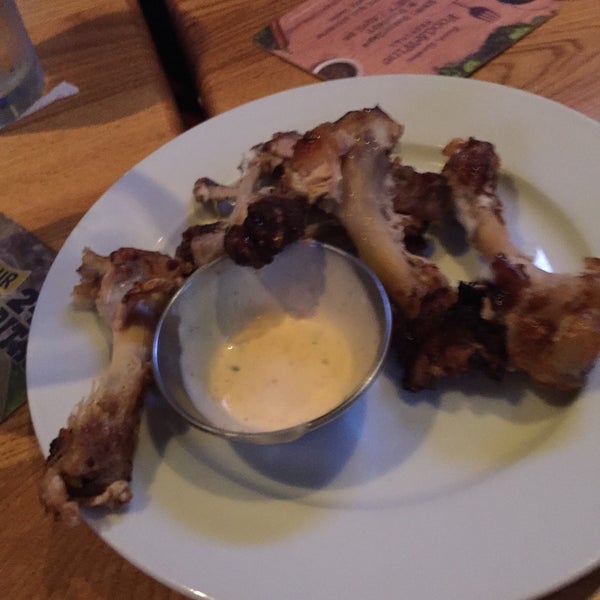 Dry rub wings with glory sauce. They were good..,..