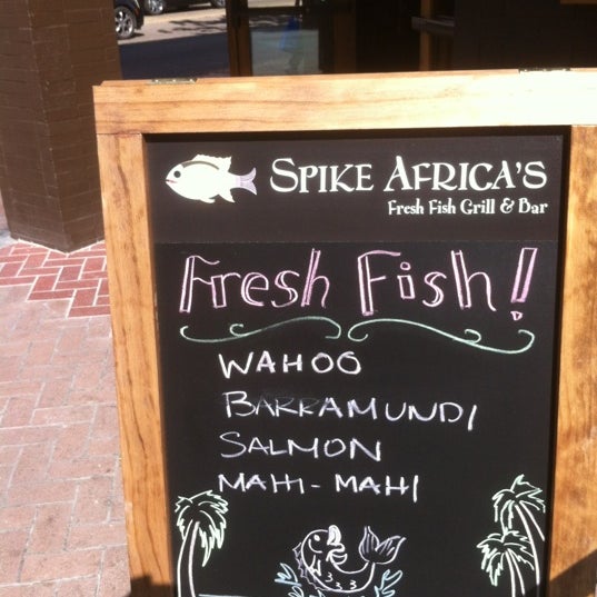 Photo taken at Spike Africa&#39;s Fresh Fish Bar &amp; Grill by Camilla R. on 3/1/2013