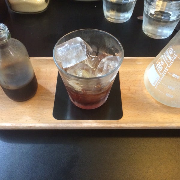 Want coffee on a summer's day, grab a cold brew - served with ice and sparkling water.