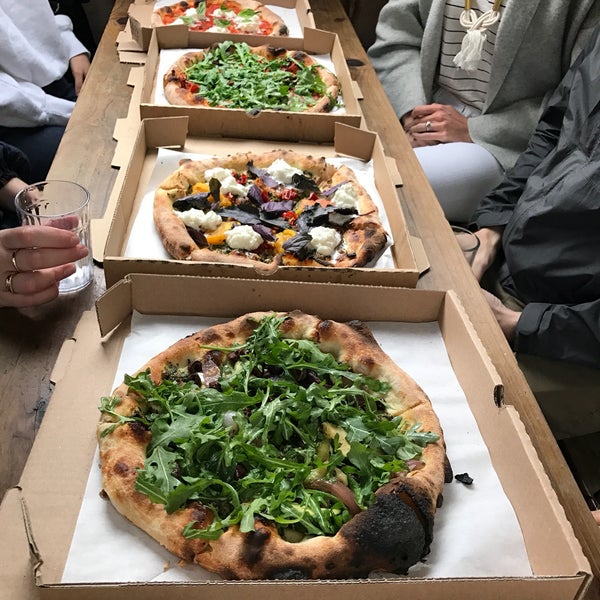 Don't sleep on the great pizza here. When we went there was an amazing heirloom tomato, purple basil, and ricotta pie. They'll also deliver to some of the local wine tasting rooms.