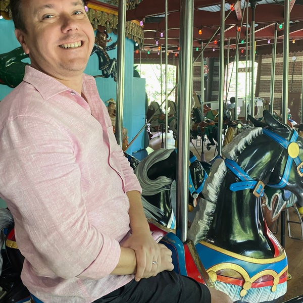 Photo taken at Central Park Carousel by Alana E. on 6/20/2022