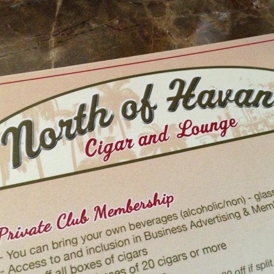 Foto diambil di North Of Havana Cigar &amp; Lounge oleh Andrew G. pada 11/6/2012
