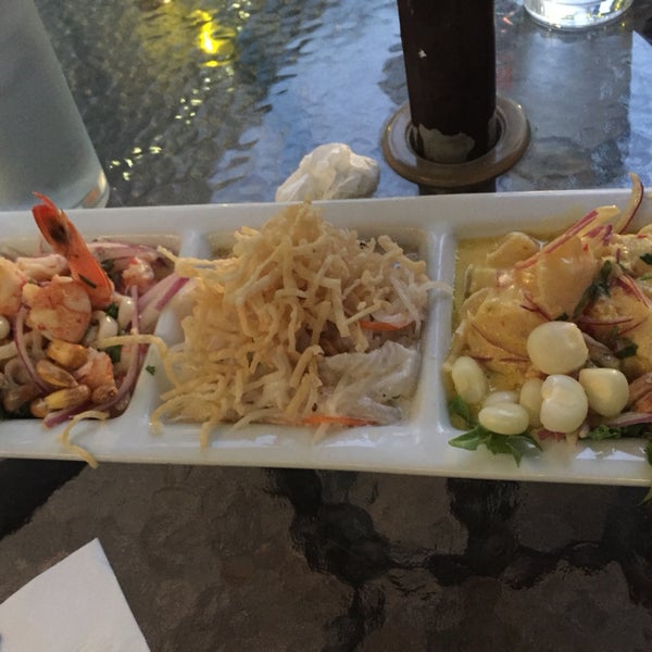 Ceviche trio is amazing ,best ceviche I had so far this sampler gives you an idea of the tastes for ordering the large ceviche