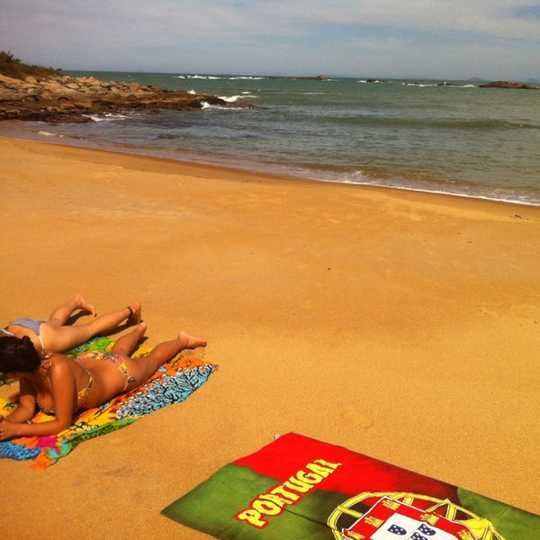 Photo taken at Praia Da Joana by Rodrigo S. on 8/9/2013