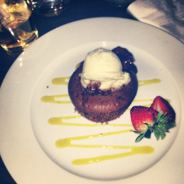 Enjoyed a delicious meal, topped off by this warm lava cake.  #winning