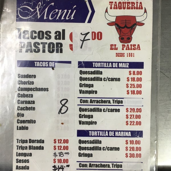 Taqueria El Paisa 41 tips de 777 visitantes