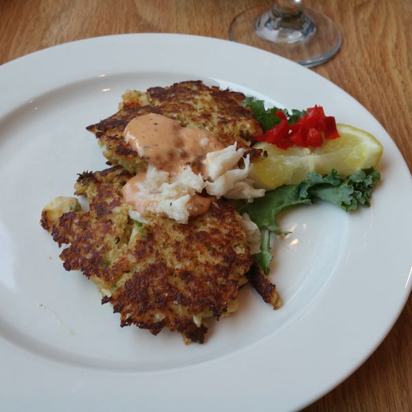 The crab cakes were excellent